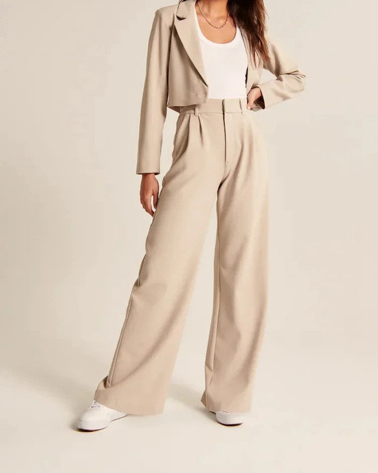 Celandra High-Waist Wide-Leg Trousers