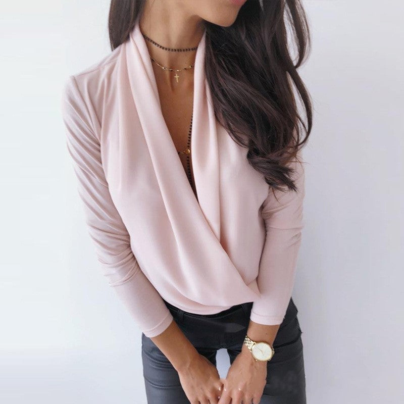 Serina Deep V Knit Blouse
