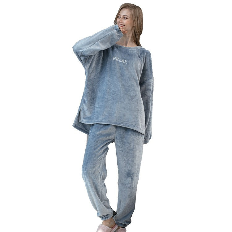 Veluna Flannel Couple Pajama Set