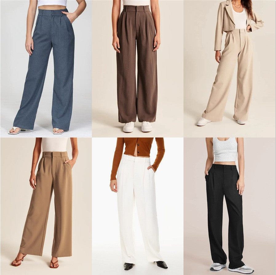Celandra High-Waist Wide-Leg Trousers
