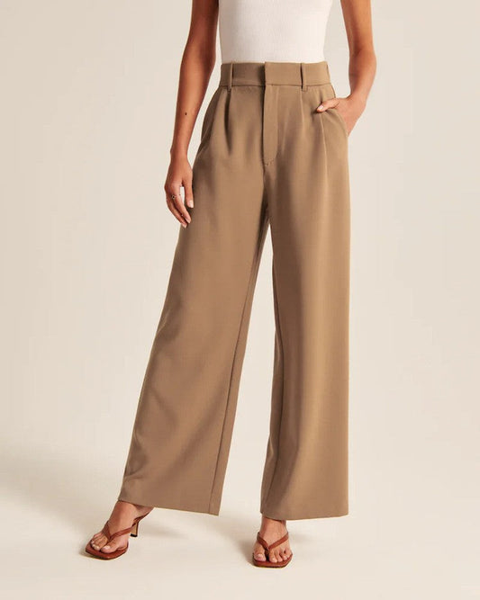 Celandra High-Waist Wide-Leg Trousers
