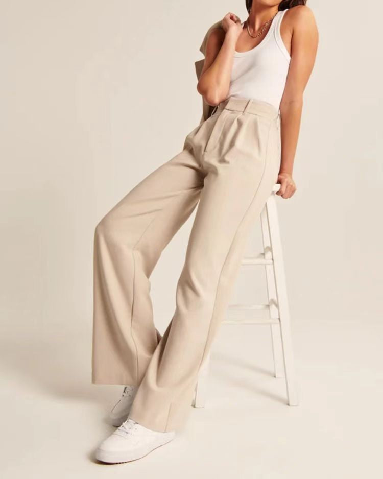 Celandra High-Waist Wide-Leg Trousers