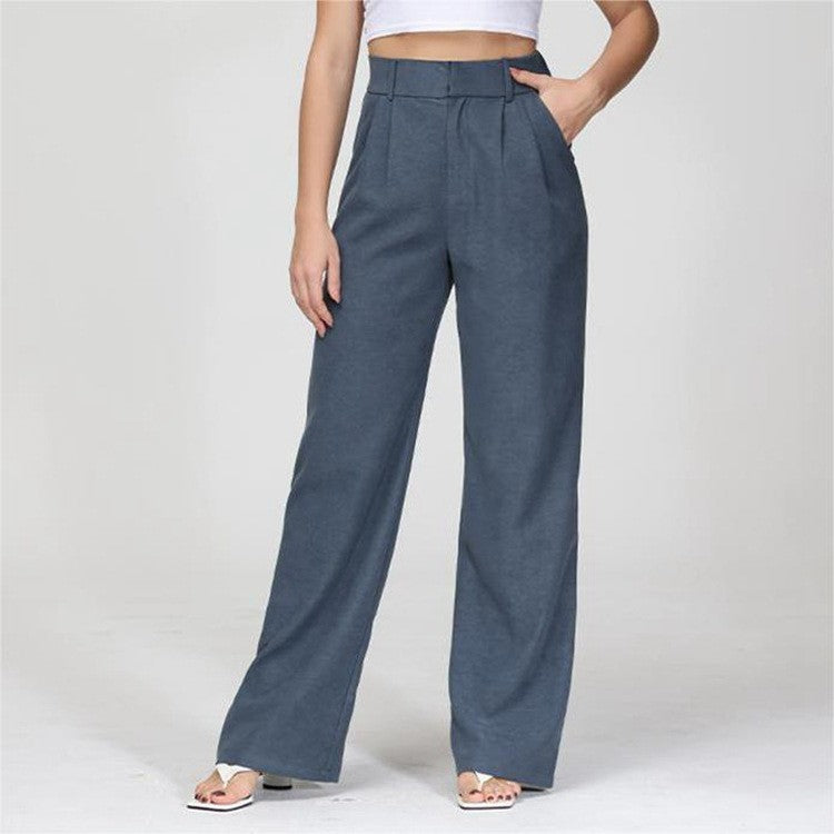 Celandra High-Waist Wide-Leg Trousers