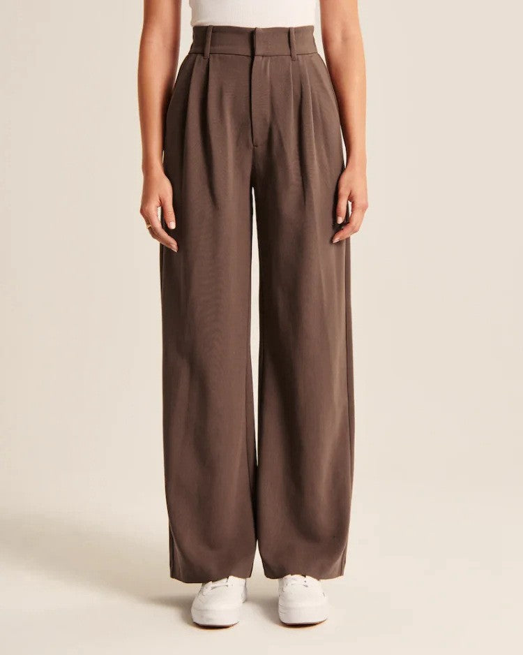 Celandra High-Waist Wide-Leg Trousers