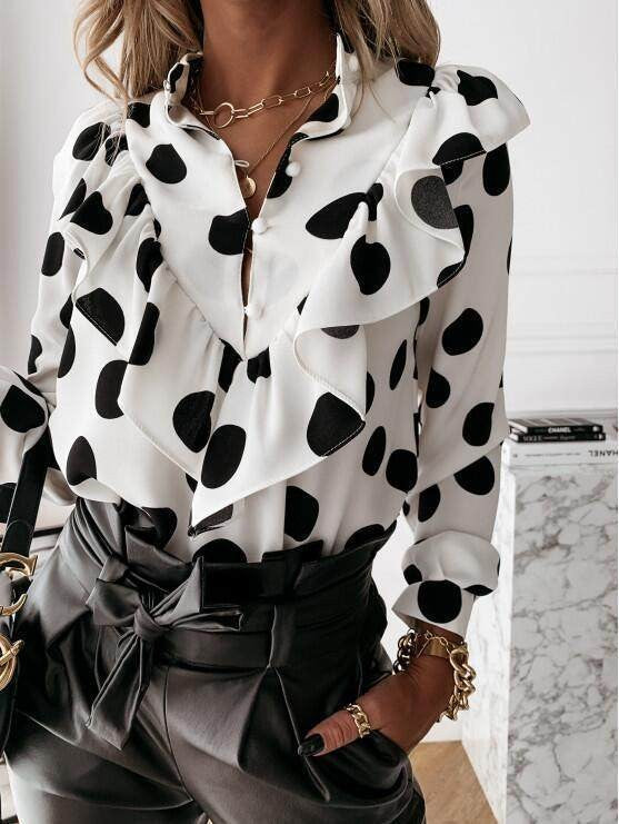 Mireya Contrast Sleeve Blouse