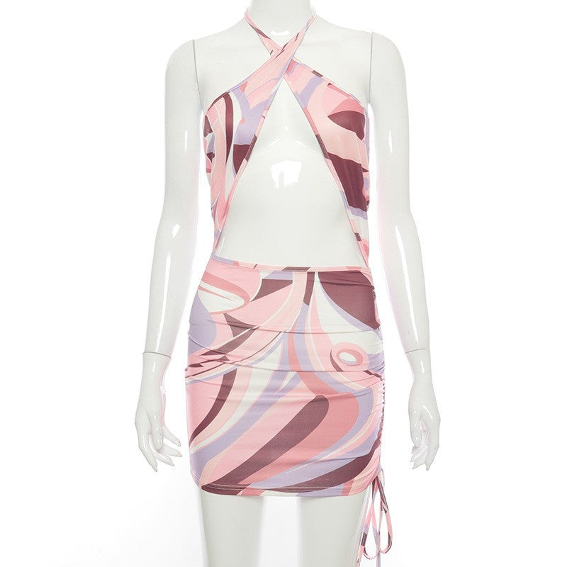 Narella Cross-Neck Summer Dress