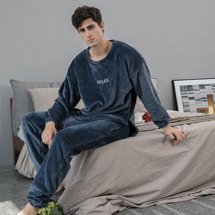 Veluna Flannel Couple Pajama Set