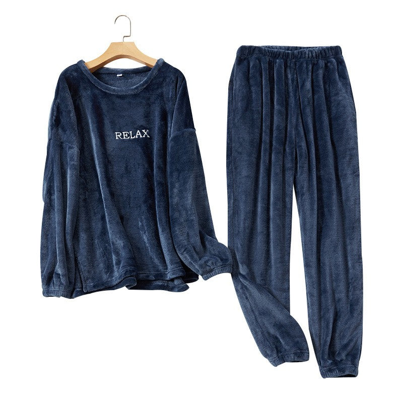 Veluna Flannel Couple Pajama Set