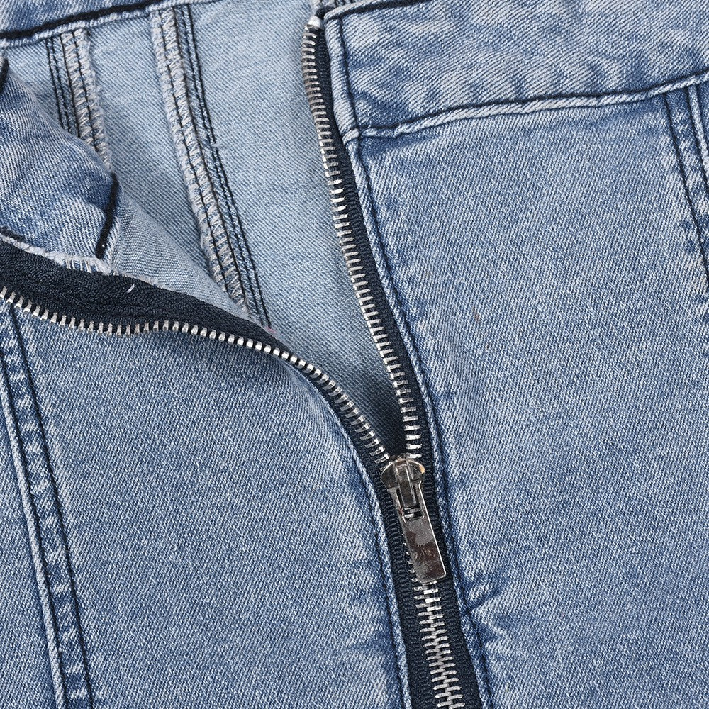 Ylina Bare Denim Mini Dress