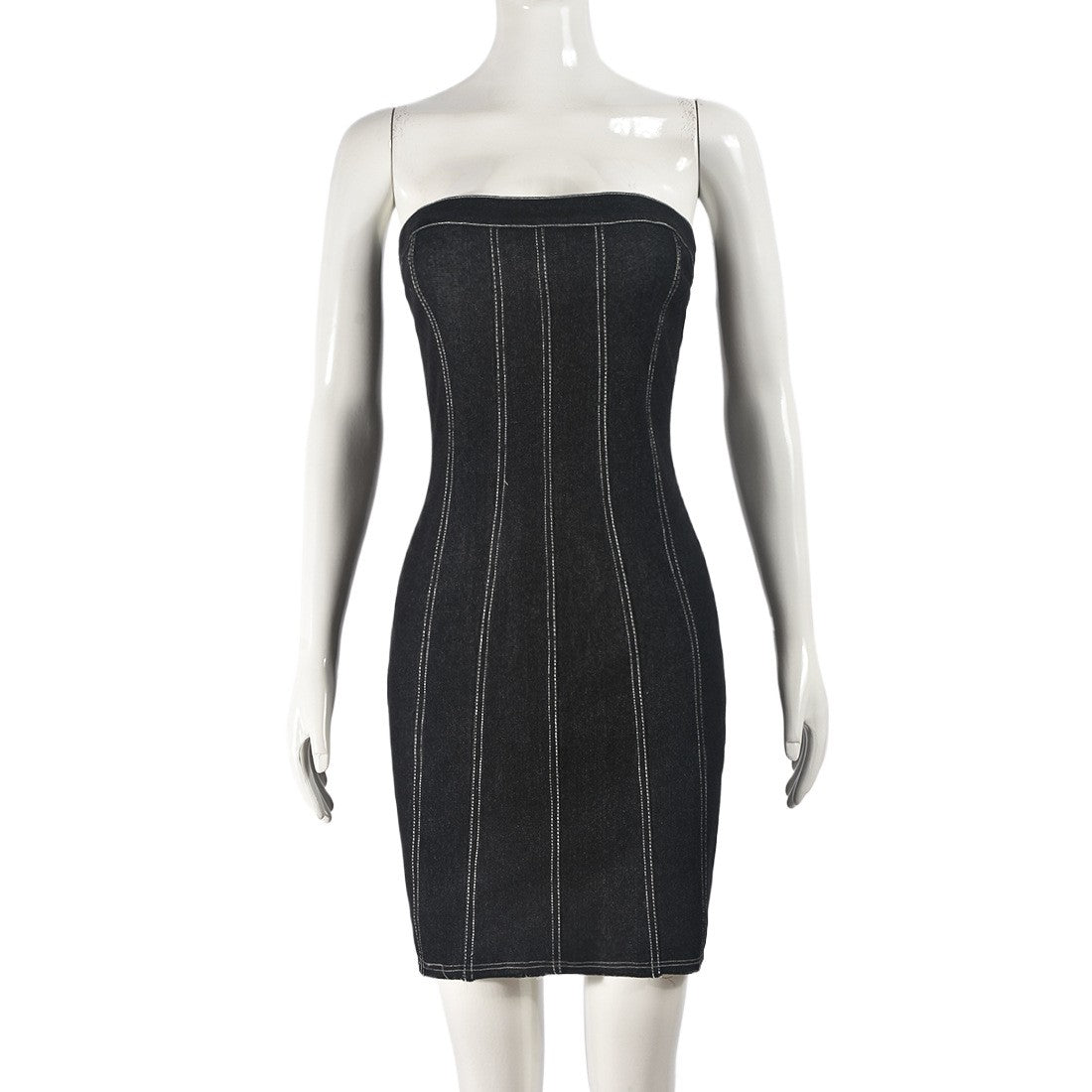 Ylina Bare Denim Mini Dress